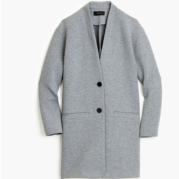 J. Crew Jackets & Blazers - J. Crew 2 Button Drapey Heather Grey Jacket